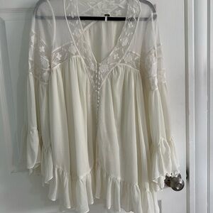 Free People Elegant Cream Women's Top